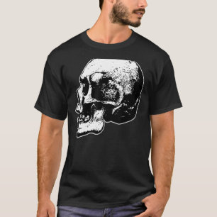 Skull pirate biker rocker dead varnitas bone weird T-Shirt
