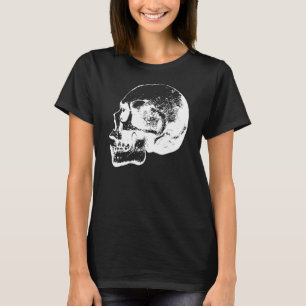 Skull pirate biker rocker dead varnitas bone weird T-Shirt