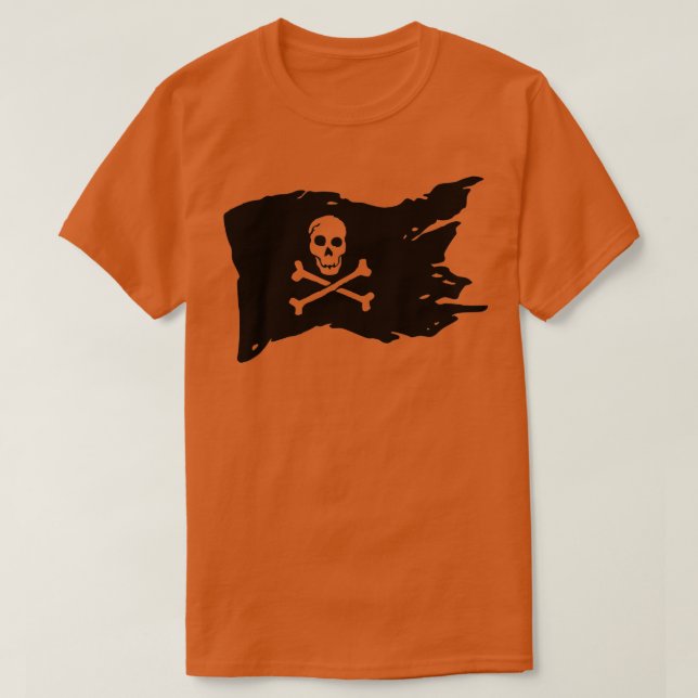 Skull Pirate Flag  jolly roger Crossbones  T-Shirt (Design Front)