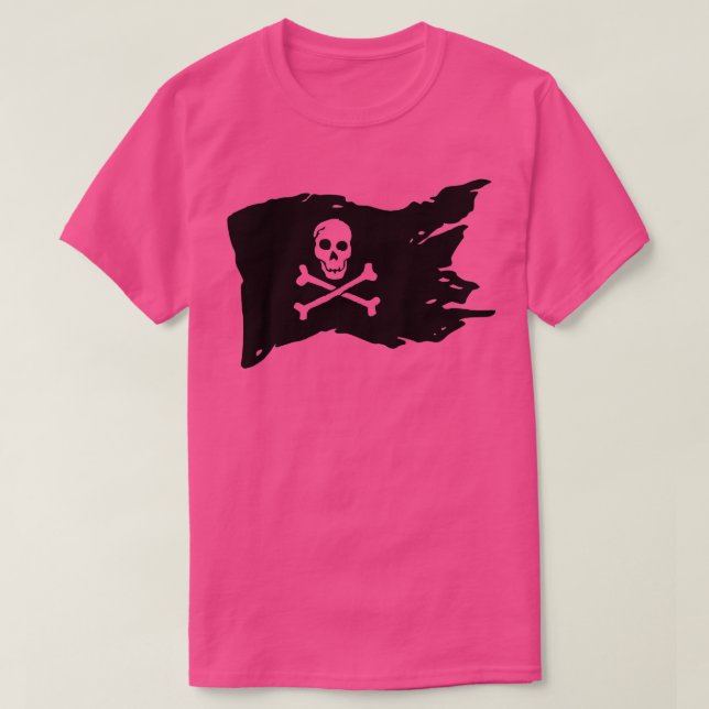 Skull Pirate Flag jolly roger Crossbones T-Shirt (Design Front)