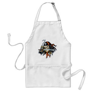 Skull Pirate with Sword and Hook by Al Rio Standard Apron