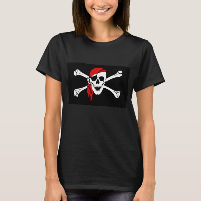 Skull Pirate Women's Bella Jersey T-Shirt (Front)