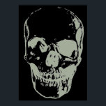 Skull Pop Art Grey Black Unique Special Poster<br><div class="desc">Fantasy Art Skull Skeleton Negative Image Poster Print - Heavy Metal Punk Rock College Retro Art</div>