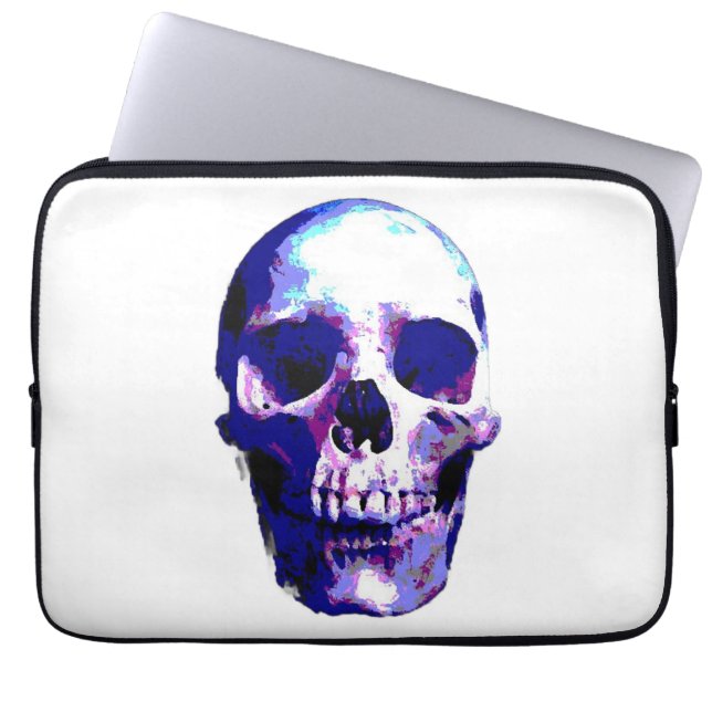 Skull Pop Art Illustration Laptop Sleeve (Front)