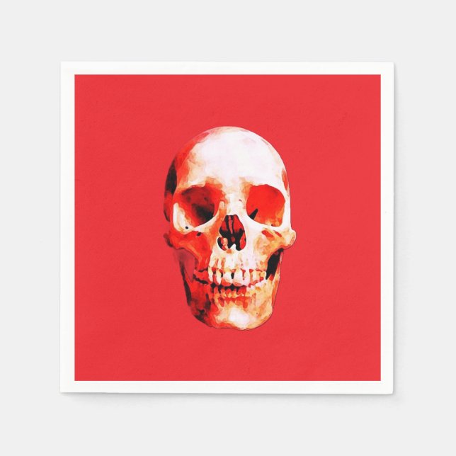 Skull Pop Art Illustration Napkin (Front)