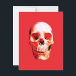 Skull Pop Art Illustration Postcard<br><div class="desc">Fantasy Rock Punk Heavy Metal Art - Blue Skull Skeleton - Digital Fantasy Art</div>