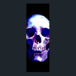 Skull Pop Art Poster<br><div class="desc">Fantasy Art Skull Skeleton - Blue & Purple Tones Heavy Metal Punk Rock Pop Art Image</div>