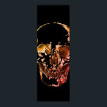 Skull Pop Art Poster<br><div class="desc">Fantasy Art Skull Skeleton - Blue & Purple Tones Heavy Metal Punk Rock College Pop Art Image</div>