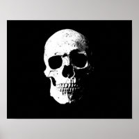 skull pop art retro look
