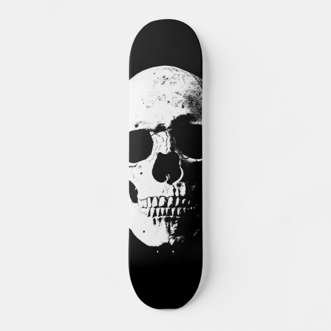 skull pop art retro look skateboard (Front)
