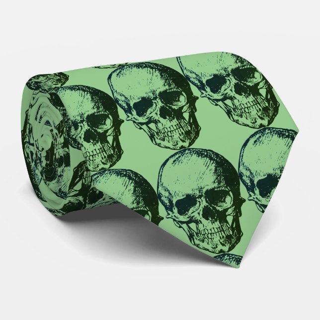 Skull Pop Art Tie (Rolled)
