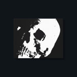 Skull Pop Art Wrapped 2 Canvases Set Canvas Print<br><div class="desc">BW Skull Pop Art Picture - Humourous College Comic Pop Art - Fantasy Rock Punk Heavy Metal</div>