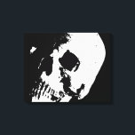Skull Pop Art Wrapped 2 Canvases Set Canvas Print<br><div class="desc">BW Skull Pop Art Picture - Humourous College Comic Pop Art - Fantasy Rock Punk Heavy Metal</div>