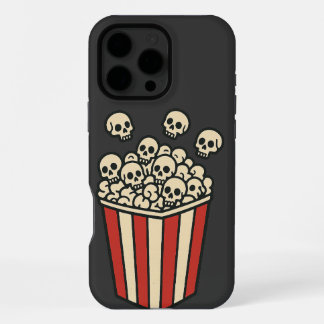 Skull Popcorn Box Sticker iPhone 16 Pro Max Case