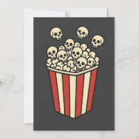 Skull Popcorn Box Sticker