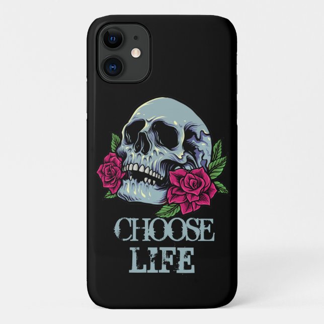 Skull  POSTIVE WORDS Case-Mate iPhone Case (Back)