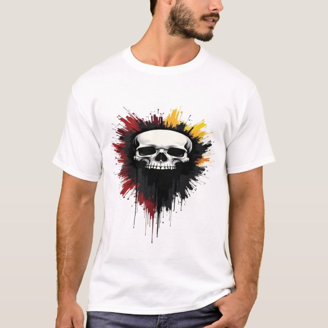🔥 "Skull Power – Unbreakable Attitude" T-Shirt (Front)