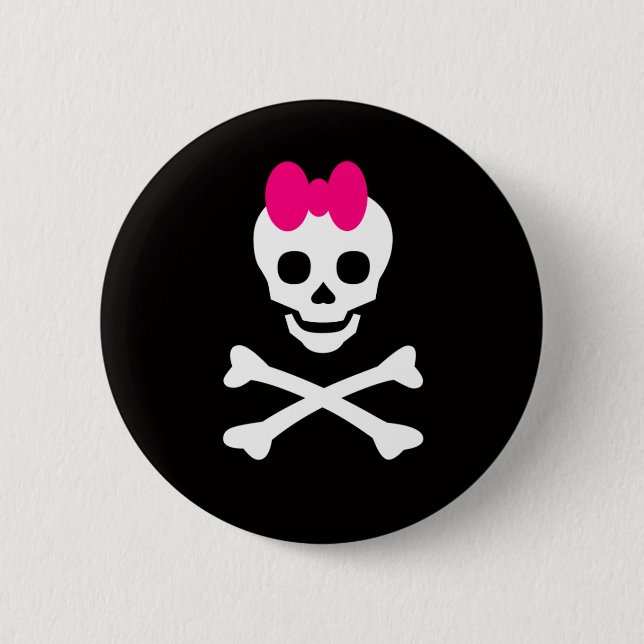 Skull Princess 6 Cm Round Badge (Front)