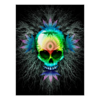 Skull Psychedelic Trippy Explosion mugs