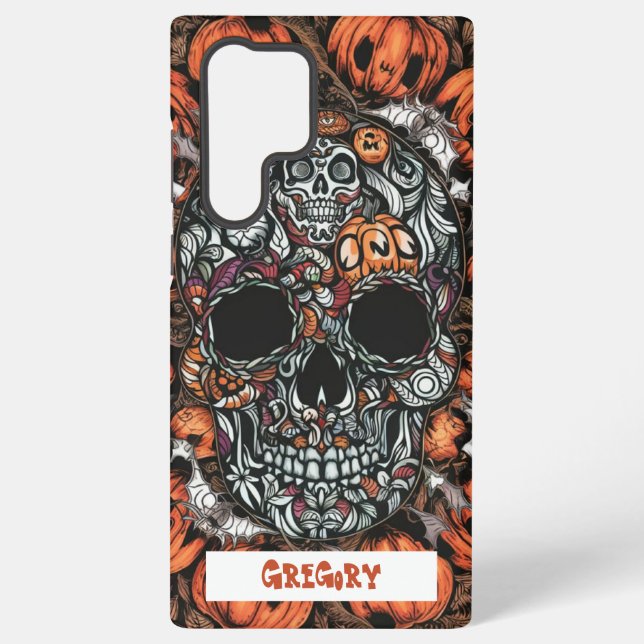 Skull & Pumpkin S22 Phone Case (Back)