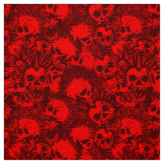 skull punk fabric