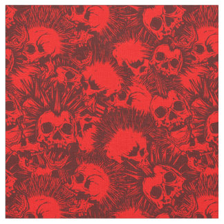 skull punk fabric