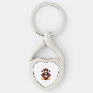 Skull Queen of Spades Key Ring
