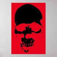 Skull Red Black Fantasy Art Heavy Metal Rock