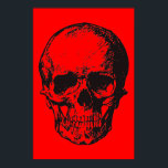 Skull Red Pop Art Fantasy Art Heavy Metal Poster<br><div class="desc">Fantasy Art Skull Skeleton Poster Print - Black & White Heavy Metal Punk Rock College Pop Art</div>