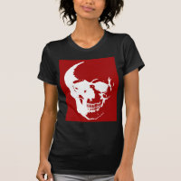 Skull - Red & White Metal Fantasy Art