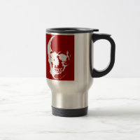 Skull - Red & White Metal Fantasy Art