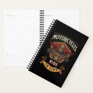 Skull Ride Motorcycles, Ride To Live Planner