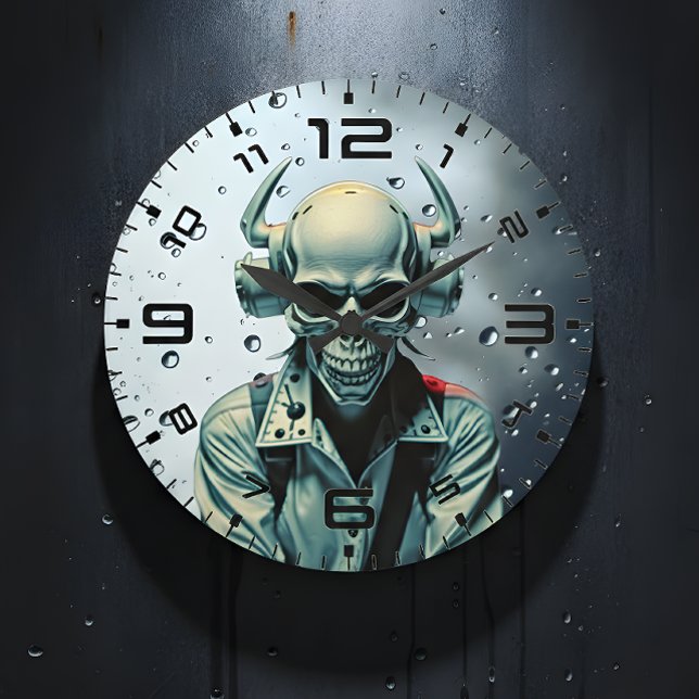 Skull Rider Synth-Punk Wall Clock (Creator Uploaded)