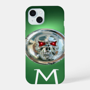 SKULL RIDERS MONOGRAM green iPhone 15 Case