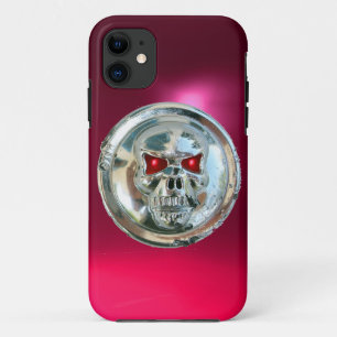 SKULL RIDERS MONOGRAM pink iPhone 11 Case