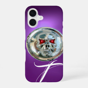SKULL RIDERS MONOGRAM Purple iPhone 16 Case