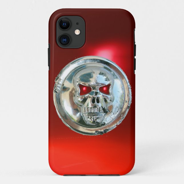 SKULL RIDERS MONOGRAM red Case-Mate iPhone Case (Back)