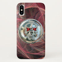 SKULL RIDERS Pink Metal Grey Fractal Swirls