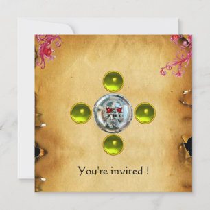 SKULL RIDERS topaz Invitation