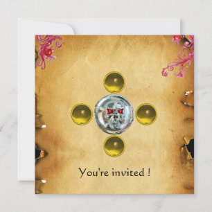 SKULL RIDERS topaz Invitation