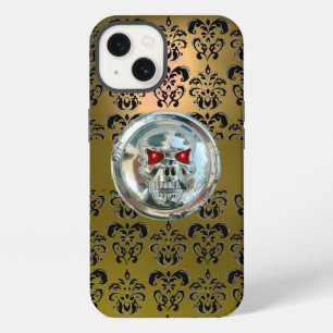 SKULL RIDERS YELLOW BLACK DAMASK Case-Mate iPhone 13 Case