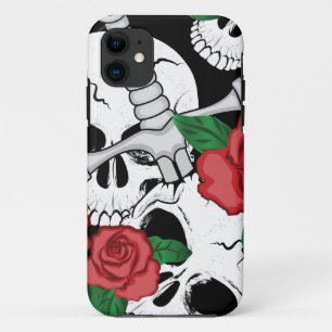 Skull, Roses and Dagger Case-Mate iPhone Case
