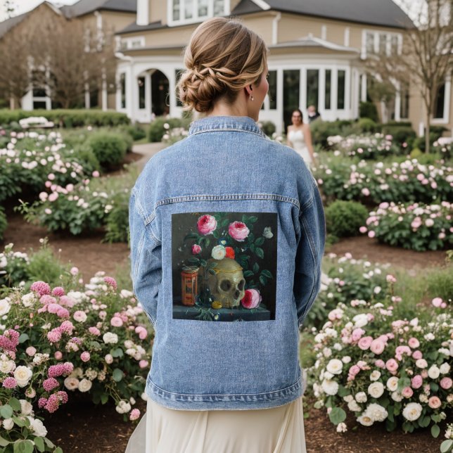 Skull & Roses Denim Jacket (Wedding Back)