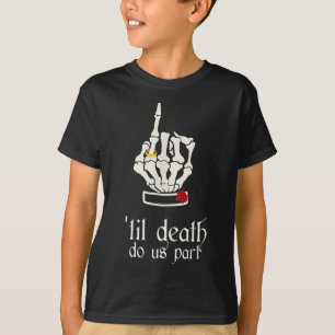 Skull Roses Gothic Goth Bride Groom His Wedding Ri T-Shirt