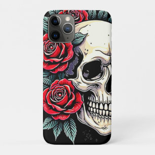 Skull Roses Tattoo Art Case-Mate iPhone Case