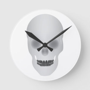 Skull Round Clock