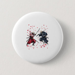 Skull Samurai Duel 6 Cm Round Badge