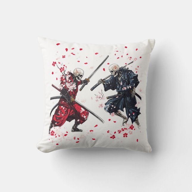 Skull Samurai Duel Cushion (Front)