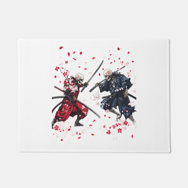 Skull Samurai Duel Doormat (Front)
