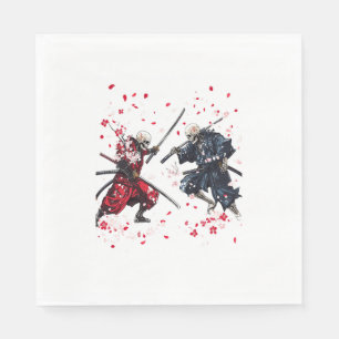 Skull Samurai Duel Napkin